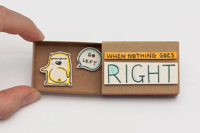 Artist Creates Little Matchbox Greeting Cards With Hidden Messages Inside