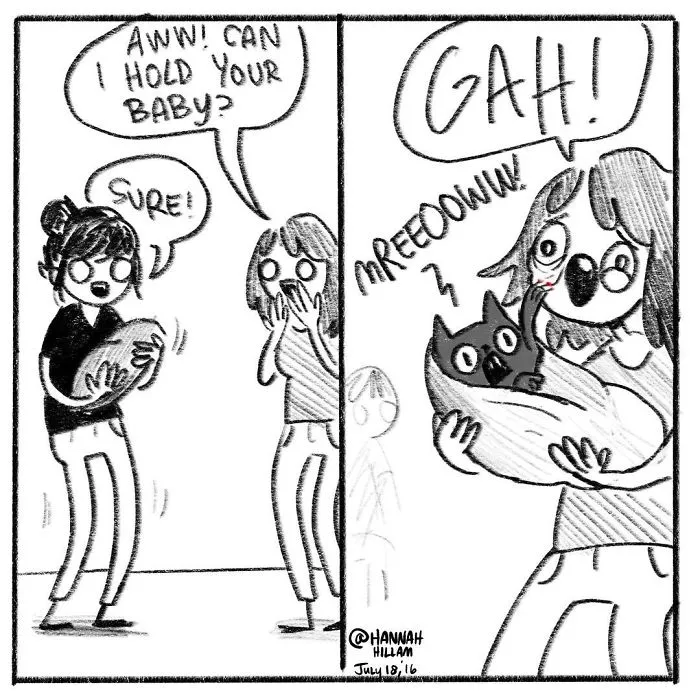 Artist Illustrates What It's Like To Live With Cats (35 Pics)