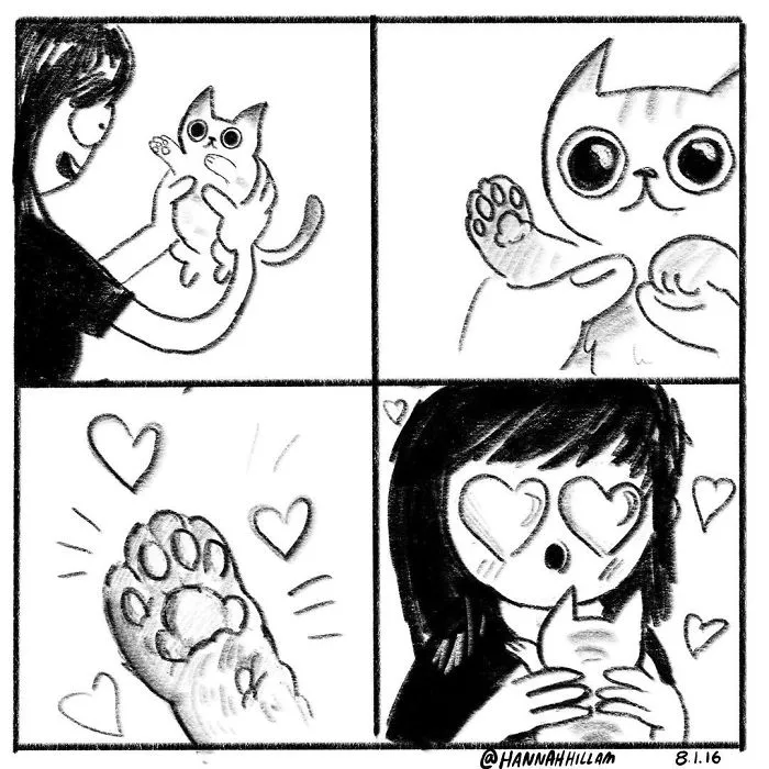 Artist Illustrates What It's Like To Live With Cats (35 Pics)