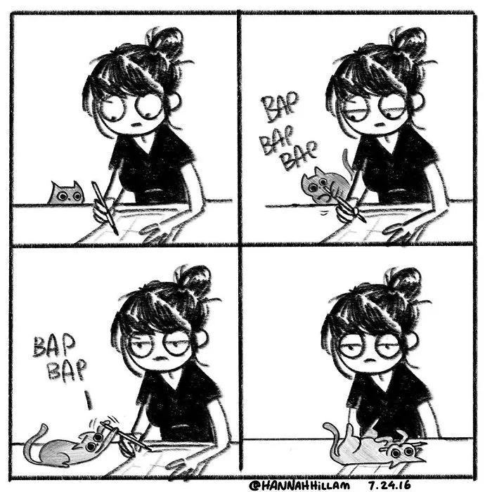 Artist Illustrates What It's Like To Live With Cats (35 Pics)