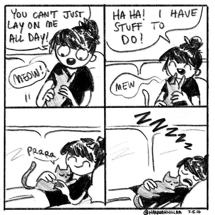 Artist Illustrates What It's Like To Live With Cats (35 Pics)