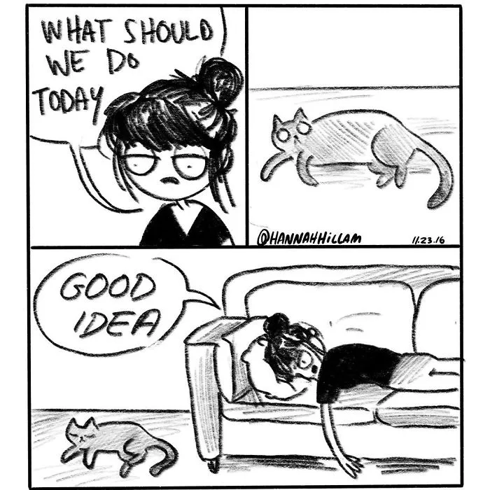 Artist Illustrates What It's Like To Live With Cats (35 Pics)