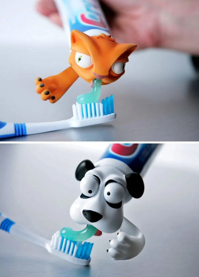 Topes de animales para tubos de pasta de dientes, así no olvidarán lavárselos