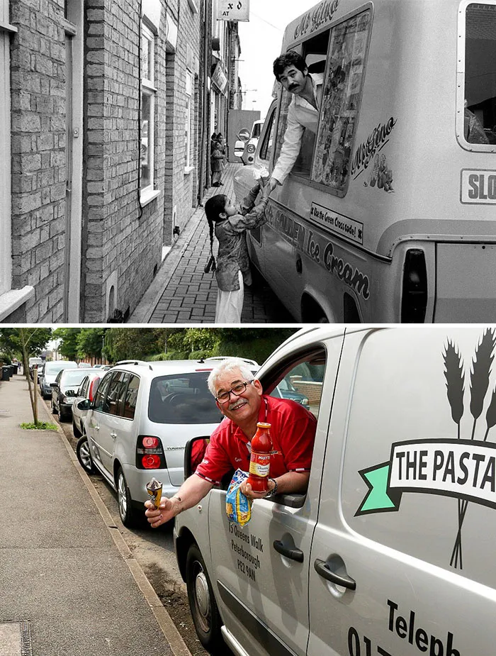 Ice Cream Seller (1980 And 2014)