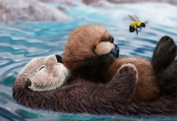 Cute Portraits Of Unexpected Animal Buddies By Blair Sampson