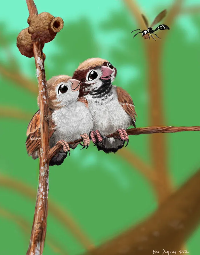 Cute Portraits Of Unexpected Animal Buddies By Blair Sampson