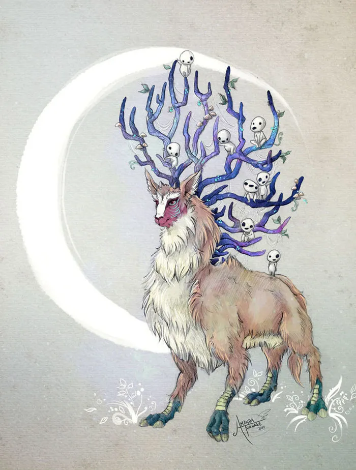 Shishigami From Princess Mononoke By Amandaturnage