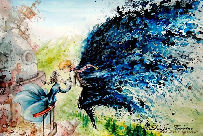 In The Air Indian Ink Painting By Louise Terrier