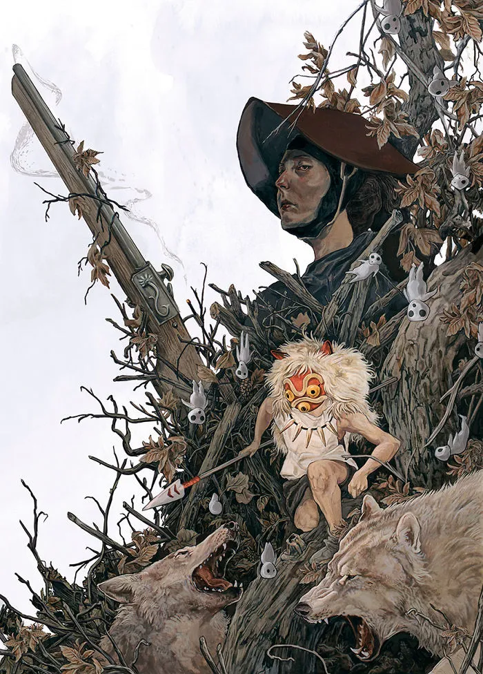 Princess Mononoke Acrylic Painting By Classic Syndrome