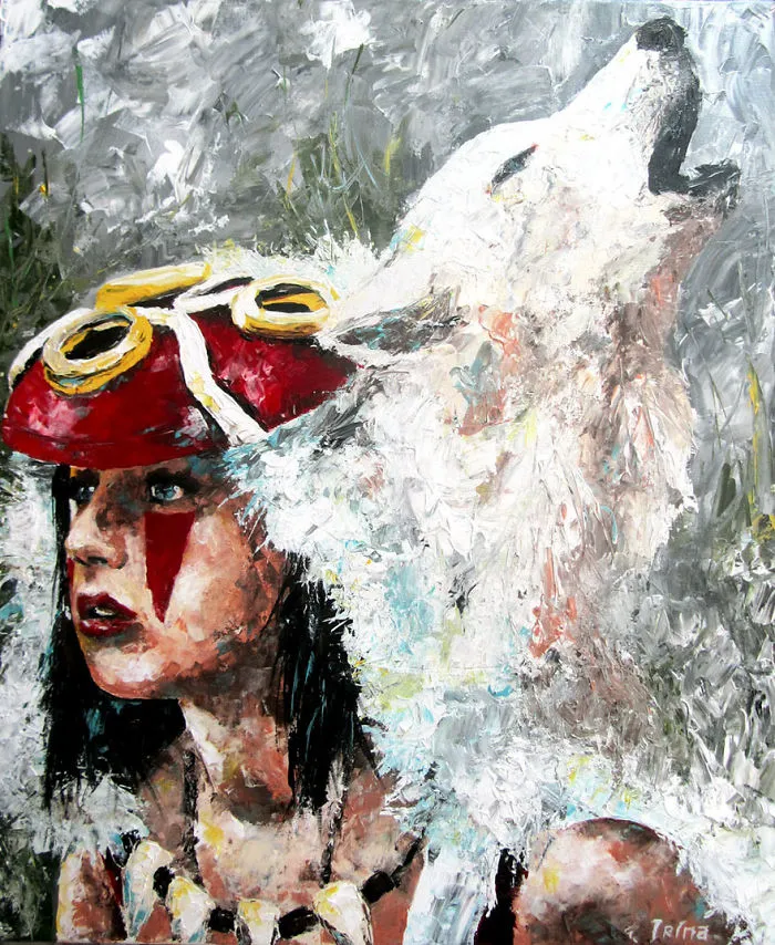 Mononoke Acrylic Painting By Irina