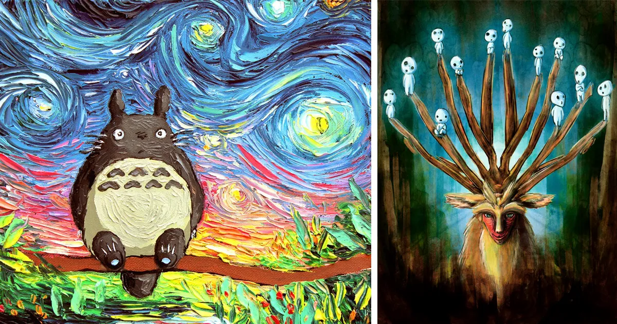 15 Pinturas inspiradas en Estudio Ghibli que te llevarán a otro mundo