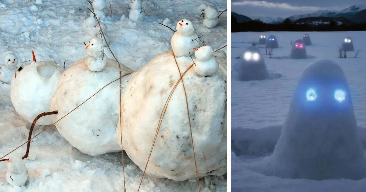 15 Muñecos de nieve tan creativos como divertidos