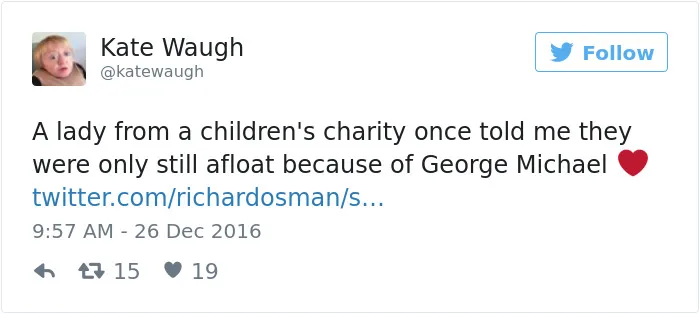People Are Tweeting Stories About George Michael's Incredible Generosity