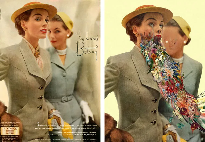 Digital Artist Drømsjel Transforms Vintage Advertisements Into Surreal Artworks