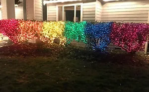 Woman Hangs 10,000 Rainbow Christmas Lights To Protest Against An Anti-LGBT Neighbor