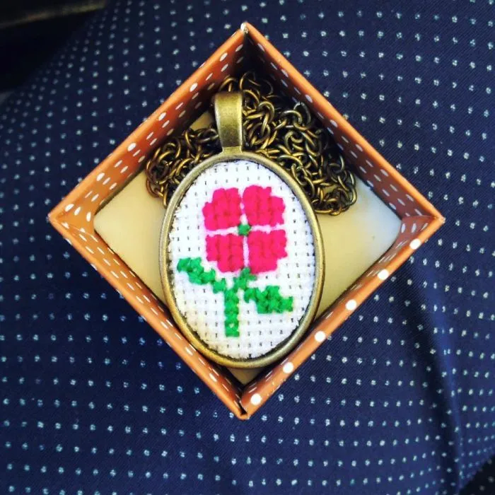Pink Flower Pendant