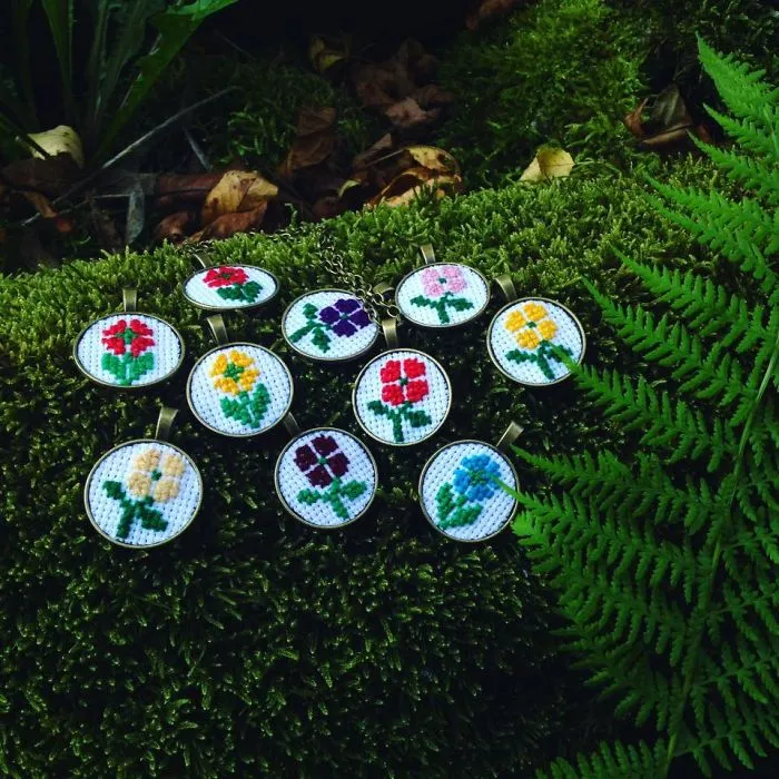 Flowers On Moss
