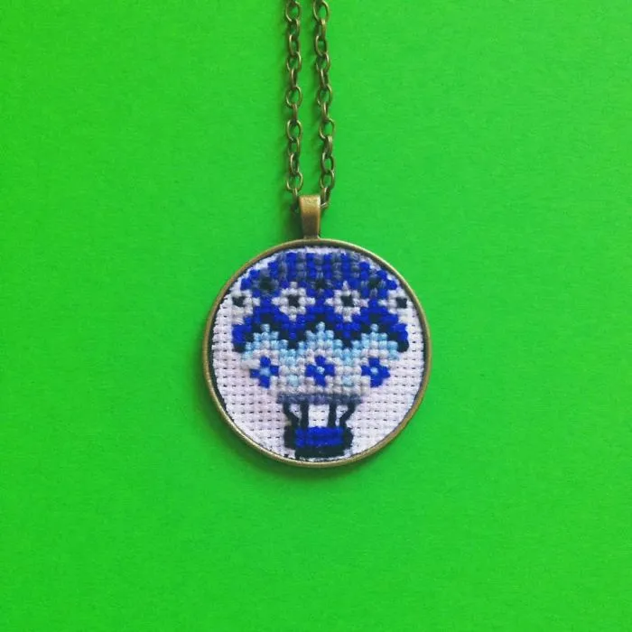 Blue Hot Air Ballon - Pendant