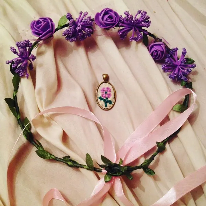 Purple Flower Pendant