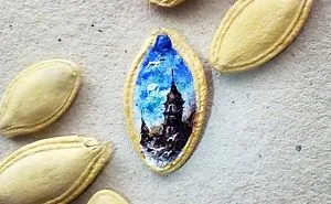 You Might Need A Magnifying Glass To See All The Details In Micro Art Painting