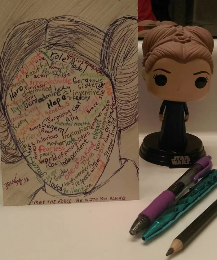 290 Touching Tributes To Late Carrie Fisher By Artists Around The World