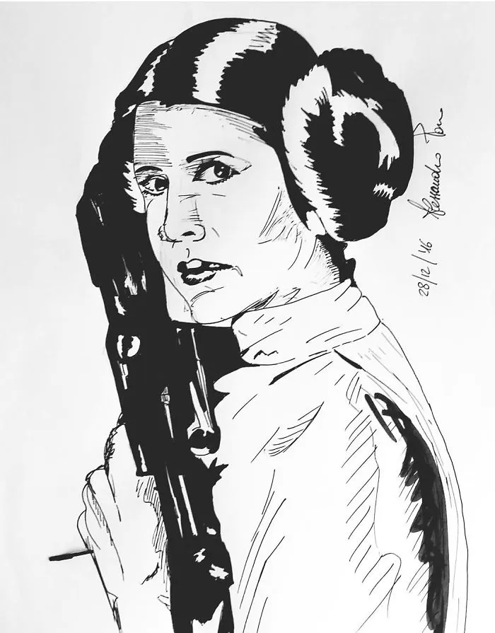 290 Touching Tributes To Late Carrie Fisher By Artists Around The World