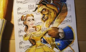 I Draw Scenes From Famous Animated Movies On Music Sheets Of Their Theme Songs