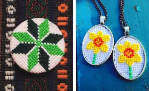 Granny Taught Us How To Cross Stitch And We Made This Art Wearable