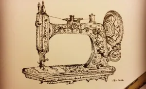 Sewing Machine That I Drew Entirely Of Dots