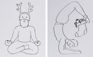 The Creaton Of Illustrated Yogi Christmas Cards After Travelling To Nepal