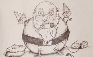 Countdown To Christmas With Daily Sketches Of Santa!