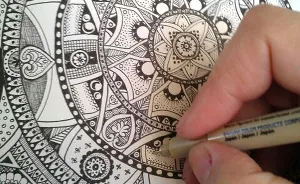 I Make Mini Drawings Using Hundreds Of Tiny Circles With A Pen