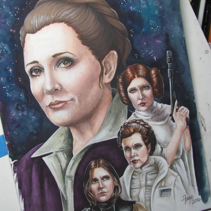 290 Touching Tributes To Late Carrie Fisher By Artists Around The World