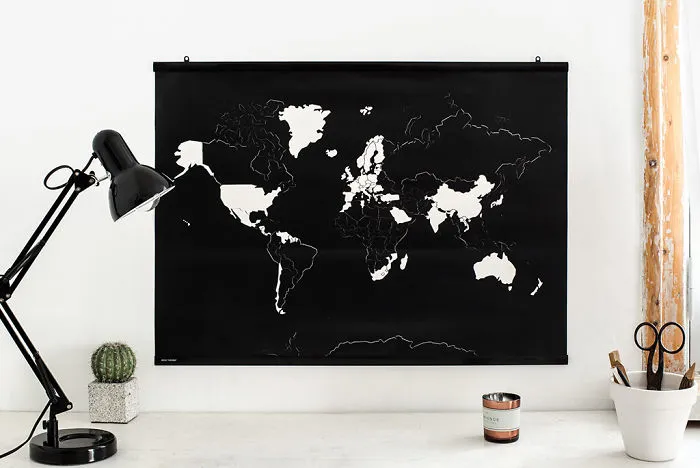 Sticker World Map Which Lets You Remove The Stickers From The Places You've Been
