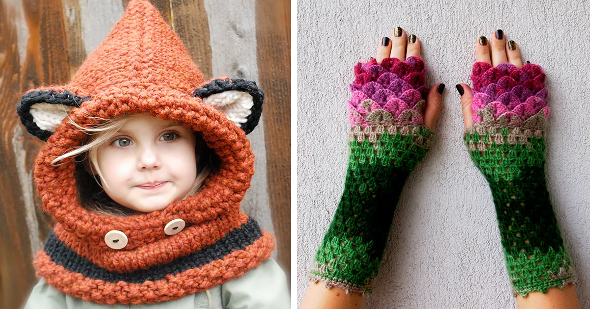 15 Accesorios geniales hechos de punto y ganchillo para regalar en Navidad y prepararse para el invierno