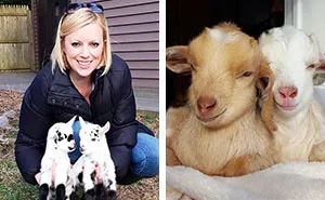Woman Quits Stressful City Job To Raise Special Needs Baby Goats, Loves Every Minute Of It