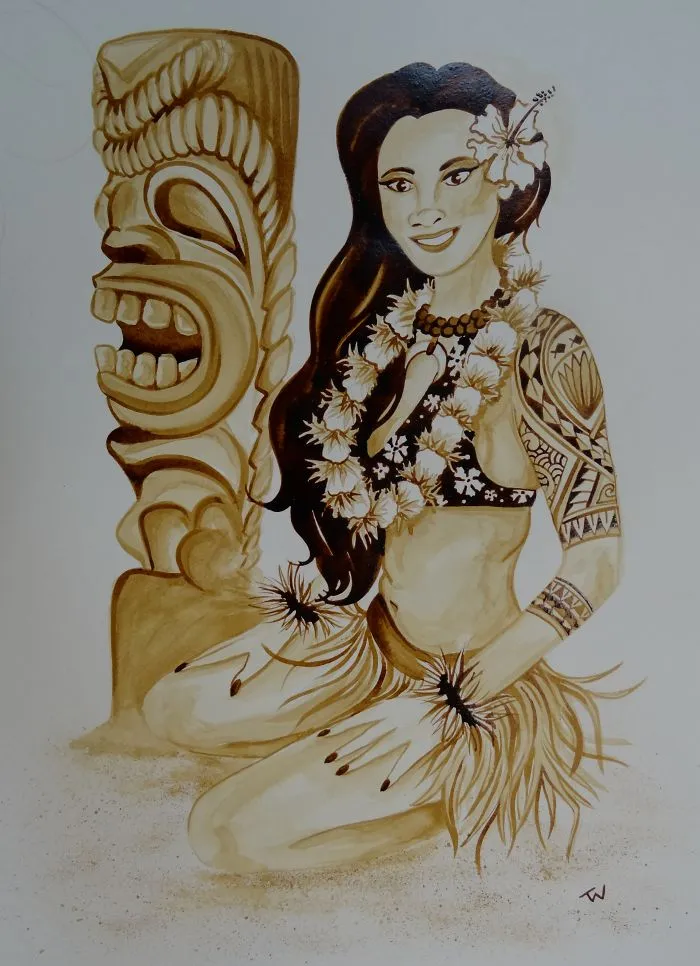 I Paint Using Only Coffee