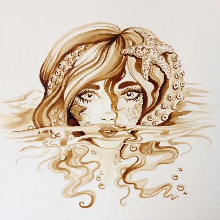 I Paint Using Only Coffee
