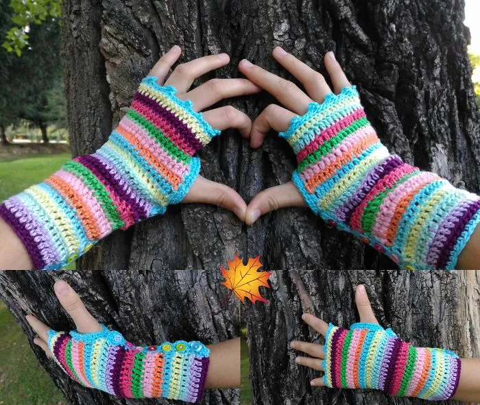 Colourful Stripes Hand Warmers