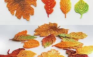 I Create Crochet Autumn Leaves And Paint Them By Hand