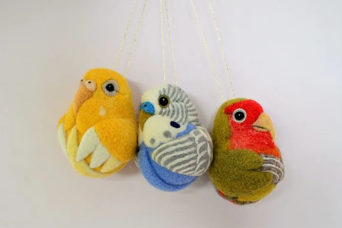 Budgerigars And A Lovebird Resembling Real Birds