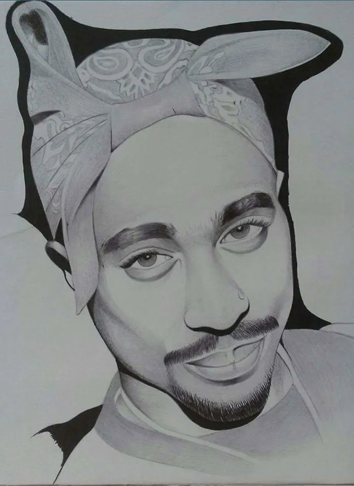My First Portrait In Ball Point Pen.