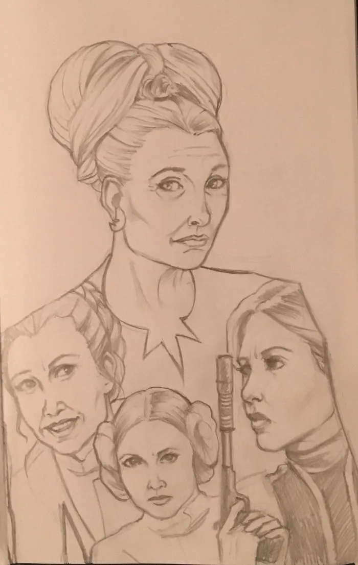 290 Touching Tributes To Late Carrie Fisher By Artists Around The World