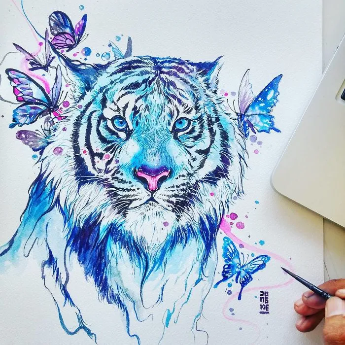 I Create Animal Spirits Through Watercolor