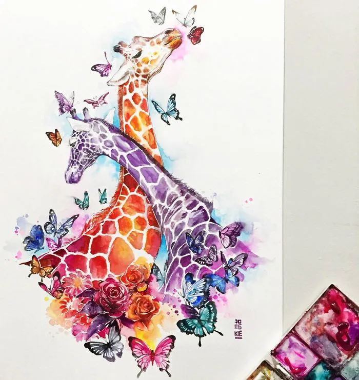 I Create Animal Spirits Through Watercolor