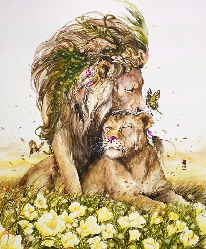I Create Animal Spirits Through Watercolor