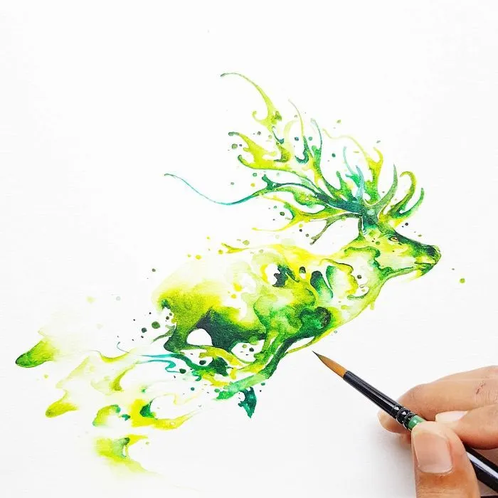I Create Animal Spirits Trough Watercolor