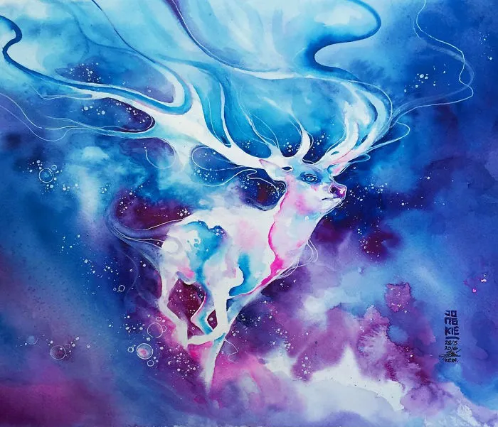 I Create Animal Spirits Trough Watercolor