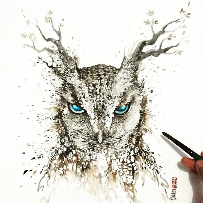 I Create Animal Spirits Through Watercolor
