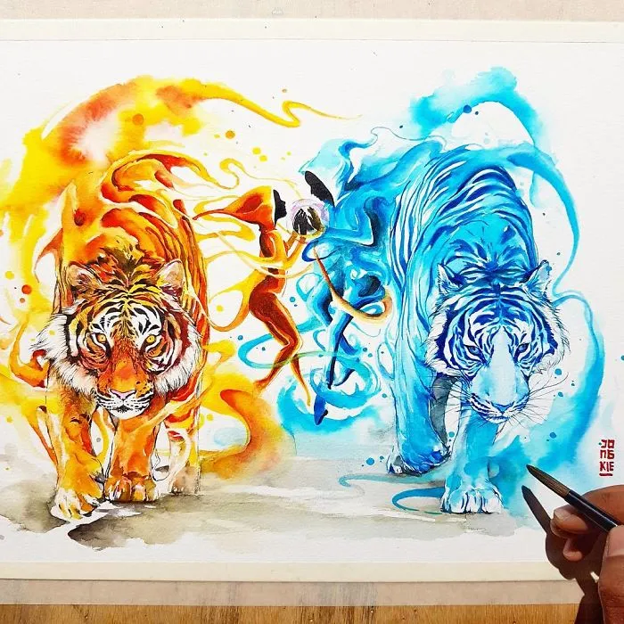 I Create Animal Spirits Through Watercolor